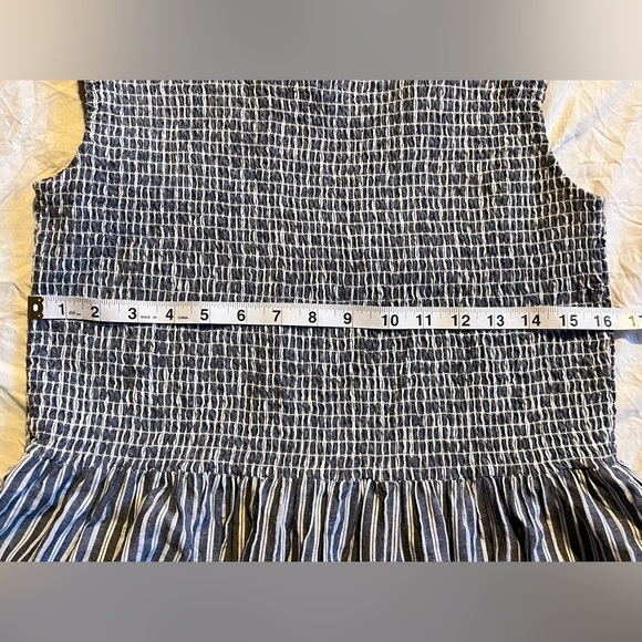 French Connection Stylish Blue and White Striped Women’s Dress Size 0 - Picture 9 of 15